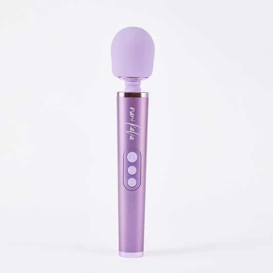 Nani Kalia Wand, Magnetic Rechargeable Waterproof Design 20 Vibration Mode Massager Fine-tuned Vibration Relaxation Function Soft High Quality Silicone (NK18 Purple)